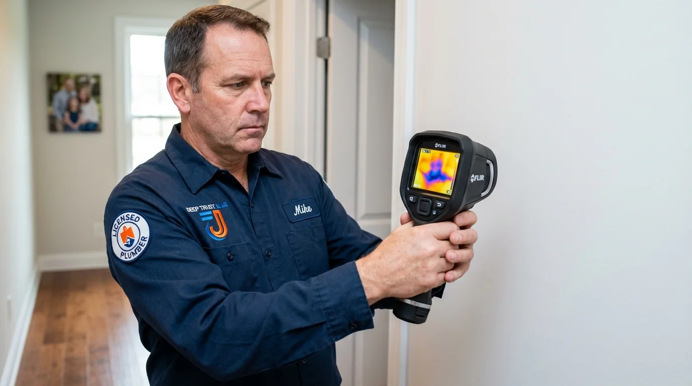 Thermal imaging leak detection by Johns Plumbing LLC in Verplanck